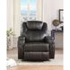 Waterlily Black Swivel Rocker Recliner with Heat and Massage