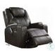 Waterlily Black Synthetic Leather Rocker Swivel Recliner