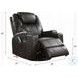 Waterlily Black Synthetic Leather Rocker Swivel Recliner