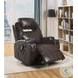 Waterlily Brown Synthetic Leather Rocker Swivel Recliner