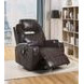 Waterlily Brown Swivel Rocker Recliner with Heat and Massage