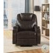 Waterlily Brown Synthetic Leather Rocker Swivel Recliner