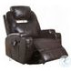 Waterlily Brown Synthetic Leather Rocker Swivel Recliner