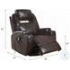 Waterlily Brown Synthetic Leather Rocker Swivel Recliner