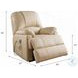 Ixora Beige Synthetic Leather Recliner with Power Lift and Massage