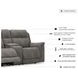 Next-Gen DuraPella Slate Performance Fabric Power Reclining Loveseat With Console