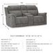 Next-Gen DuraPella Slate Performance Fabric Power Reclining Loveseat With Console