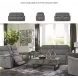 Next-Gen DuraPella Slate Performance Fabric 80" Power Reclining Sofa