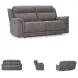 Next-Gen DuraPella Slate Performance Fabric 80" Power Reclining Sofa