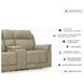 Next-Gen DuraPella Sand Performance Fabric Power Reclining Loveseat With Console