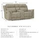 Next-Gen DuraPella Sand Performance Fabric Power Reclining Loveseat With Console