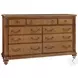 Bali Hai Aged Chestnut Brown Costa Sera Triple Dresser