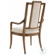 Bali Hai Ivory And Gold St. Barts Splat Back Arm Chair