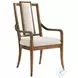 Bali Hai Ivory And Gold St. Barts Splat Back Arm Chair