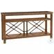 Bali Hai Aged Chestnut Brown Islander Glass Top Console Table