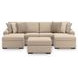 LadyMae Twill 3 Piece Sectional with LAF Chaise
