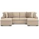 LadyMae Twill 3 Piece Sectional with LAF Chaise