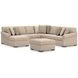 LadyMae Twill 5 Piece Sectional with LAF Chaise
