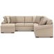 LadyMae Twill 5 Piece Sectional with LAF Chaise