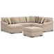 LadyMae Twill 4 Piece Sectional with LAF Chaise