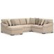 LadyMae Twill 4 Piece Sectional with LAF Chaise