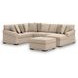 LadyMae Twill 4 Piece Sectional with RAF Chaise
