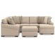 LadyMae Twill 4 Piece Sectional with RAF Chaise