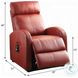 Ricardo Red Synthetic Leather Power Recliner with Lift