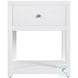 Nora Smooth White 1 Drawer Nightstand