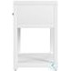 Nora Smooth White 1 Drawer Nightstand