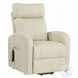 Ricardo Beige Synthetic Leather Power Recliner with Lift