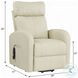 Ricardo Beige Synthetic Leather Power Recliner with Lift