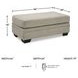 Stonemeade Taupe Ottoman