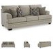 Stonemeade Taupe Queen Sofa Sleeper