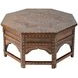 Mandore Brown 42" Octagon Coffee Table