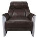 Brancaster Espresso Leather Upholstered Accent Chair with Nailhead Trim