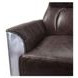 Brancaster Espresso Leather Upholstered Accent Chair with Nailhead Trim