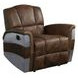 Brancaster Retro Brown Leather Power Recliner with Nailhead Trim