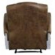 Brancaster Retro Brown Leather Power Recliner with Nailhead Trim