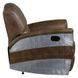 Brancaster Retro Brown Leather Power Recliner with Nailhead Trim