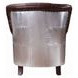 Brancaster Vintage Brown Leather Upholstered Accent Chair with Nailhead Trim