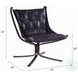 Carney Vintage Blue Top Grain Leather Accent Chair