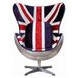 Brancaster Red and White Upholstered Swivel Accent Chair