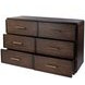 Keenan Brown Sugar Espresso 6 Drawers Dresser