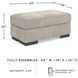 High Profile Taupe Ottoman