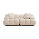 Calliope Off White Performance Velvet 79" Modular Loveseat