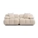 Calliope Off White Performance Velvet 79" Modular Loveseat