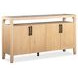 Somerset Butternut 4 Door Glass Top Sideboard