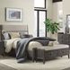 Portia Brushed Brindle and Beige Queen Upholstered Panel Bedroom Set with Storage Bench