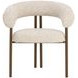 Nova Noah Ecru Performance Fabric Dining Arm Chair